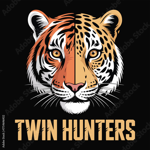 Fierce feline hybrid with stripes and spots tiger leopard