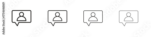 Followers icons. editable stroke icon collection.
