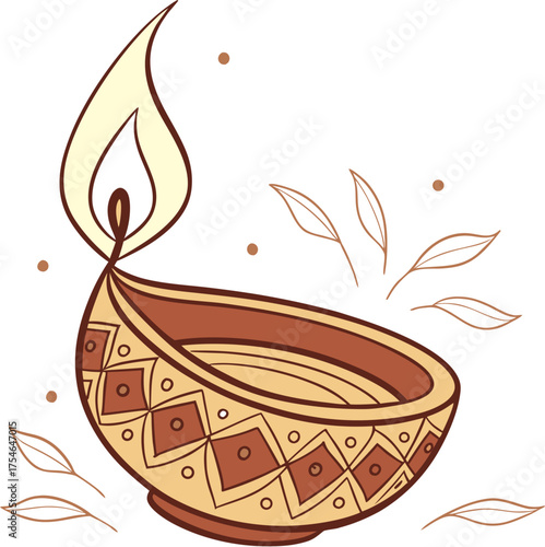 diya diwali vector art