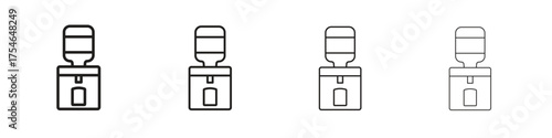 Dispenser icons. editable stroke icon collection.