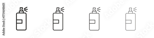 deodorant icons. editable stroke icon collection.