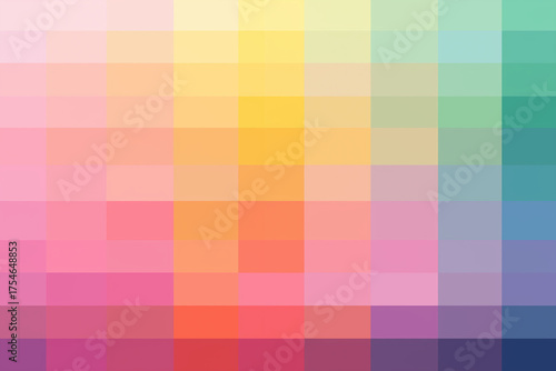 Pixelated rainbow gradient with blocky color transitions evokes nostalgia and digital artistry, perfect for creative projects and design inspiration