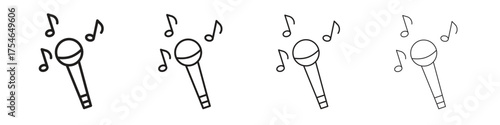 Concert icons. editable stroke icon collection.