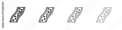 Cholesterol icons. editable stroke icon collection.