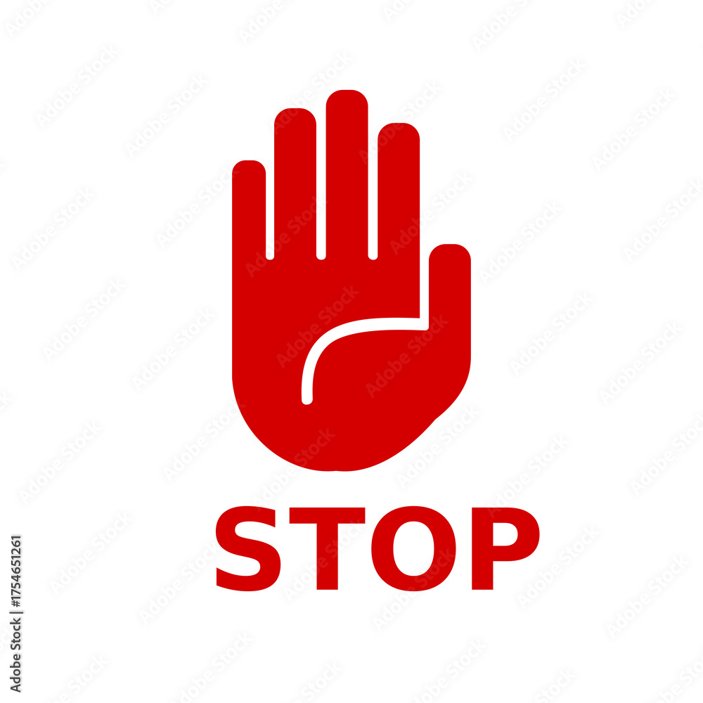 Fototapeta premium stop hand icon
