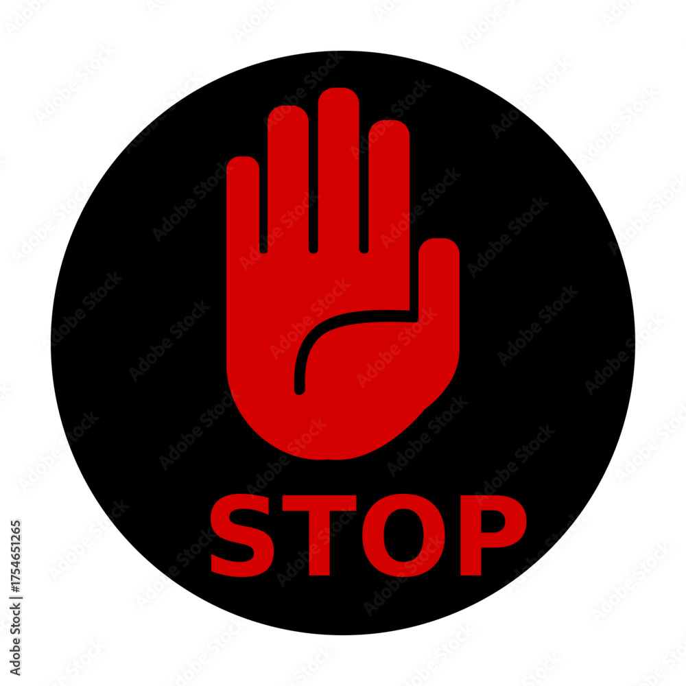 Obraz premium stop hand icon
