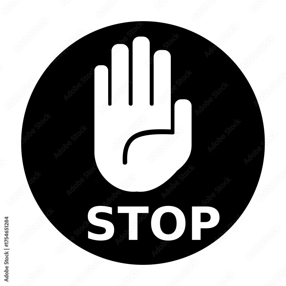 Fototapeta premium stop hand icon
