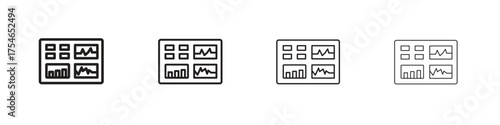 Admin panel icons. editable stroke icon collection.