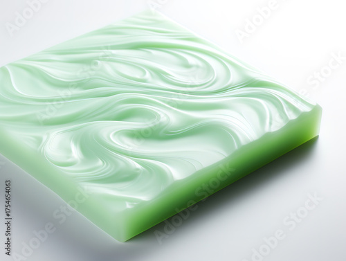 Luxurious rich foam pattern isolated on a bright white backdrop