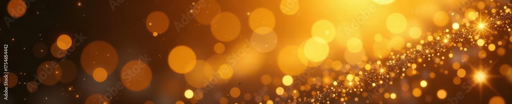 Obraz premium Abstract golden backdrop, glittering stars and light rays Festive, luxurious feel , texture, merry