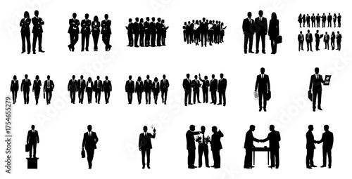 Business People Silhouettes professionals teamwork