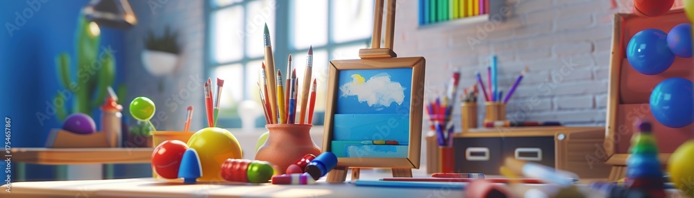 Obraz premium 3D render icon clay style of a bar chart with a stack of clay blocks representing different data points, isolated on pure white background 3d business icon