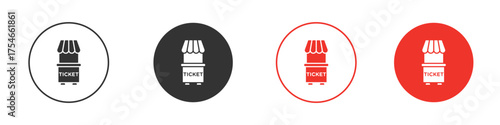 Ticket window icon. pictogram sign for Ui UX