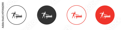 Snooker icon. pictogram sign for Ui UX