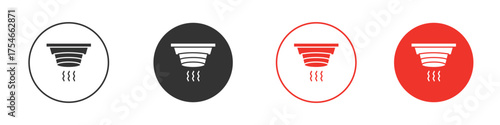Smoke detector icon. pictogram sign for Ui UX
