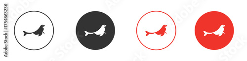 Sea lion icon. pictogram sign for Ui UX
