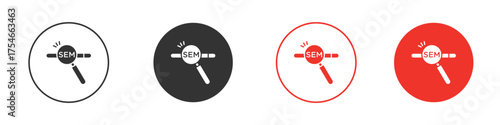 SEM icon. pictogram sign for Ui UX