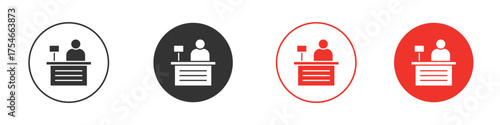 Reception icon. pictogram sign for Ui UX