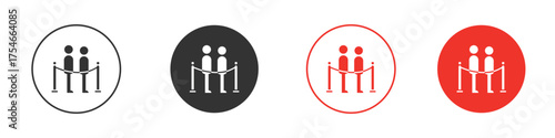 Queue icon. pictogram sign for Ui UX