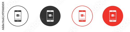Mobile learning icon. pictogram sign for Ui UX