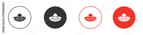 Mexican Hat icon. pictogram sign for Ui UX