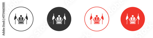 Mayor icon. pictogram sign for Ui UX