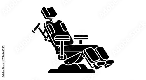 Dental Chair Silhouette for Medical and Healthcare Settings.
