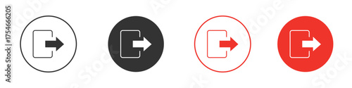 Logout icon. pictogram sign for Ui UX