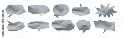 Message bubbles paper background template design
