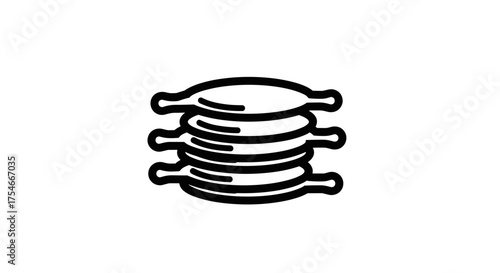 Stack of Pancakes Delicious Breakfast Treat Illustration.