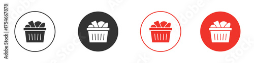 Grocery basket icon. pictogram sign for Ui UX