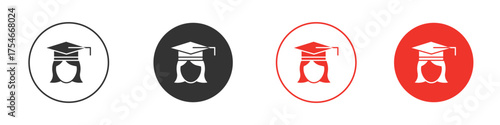 Graduated icon. pictogram sign for Ui UX
