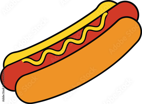  Hot dog vector isolated on transparent background