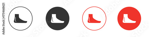 Foot side view icon. pictogram sign for Ui UX