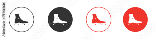 Foot side view icon. pictogram sign for Ui UX
