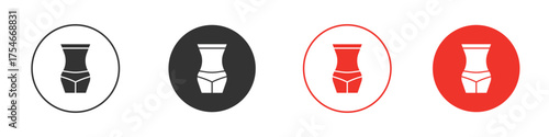 Female hips and waist icon. pictogram sign for Ui UX