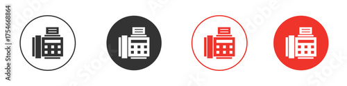 Fax machine icon. pictogram sign for Ui UX