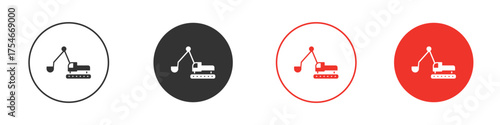 Excavator icon. pictogram sign for Ui UX