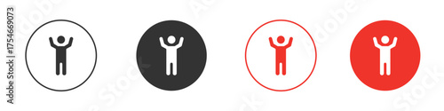 Energized human icon. pictogram sign for Ui UX
