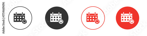 Dental appsointment icon. pictogram sign for Ui UX