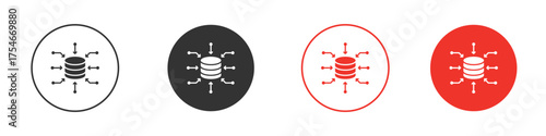 Data aggregation icon. pictogram sign for Ui UX