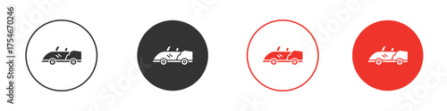 Convertible car icon. pictogram sign for Ui UX