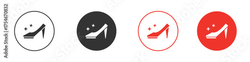 Cinderella shoe icon. pictogram sign for Ui UX