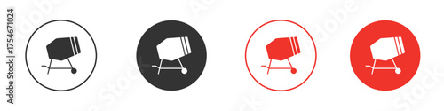 cement mixers icon. pictogram sign for Ui UX