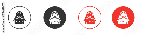 Bride icon. pictogram sign for Ui UX