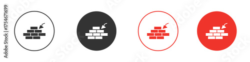 Brickwork icon. pictogram sign for Ui UX