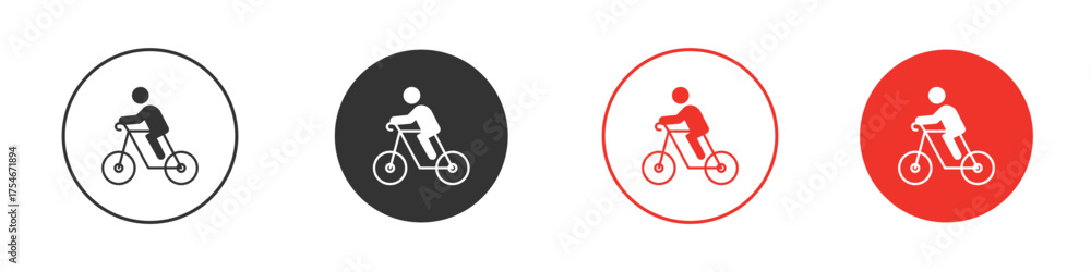 Fototapeta premium Bicycle rider icon. pictogram sign for Ui UX