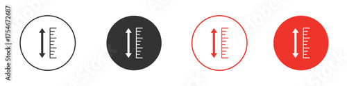 Adjustable height icon. pictogram sign for Ui UX