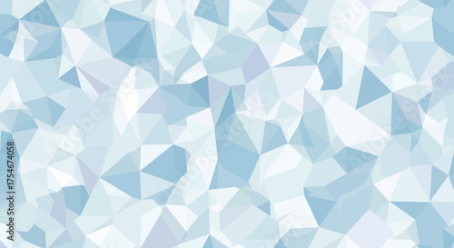 Abstract polygonal background in shades of blue and white, ideal for creative digital design projects