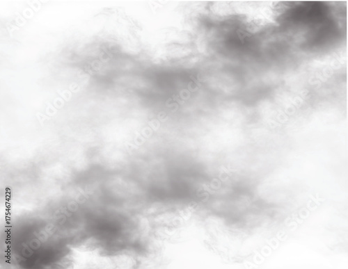 Wisps of dark smoke drift against a bright white background, creating an abstract, atmospheric texture.